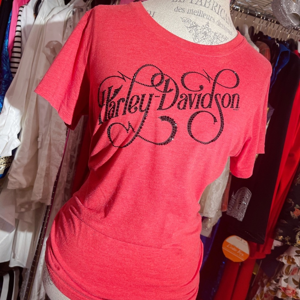 Harley-Davidson Pink Fitted Short Sleeve T-Shirt